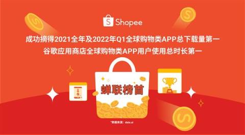 全球化移动趋势显著,2022年Q1Shopee再获全球购物类应用下载第一