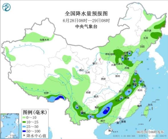 黑龙江吉林山东等局部暴雨,伴雷暴大风冰雹等强对流天气